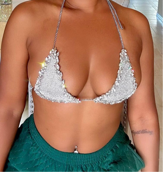 Diamond triangular bra